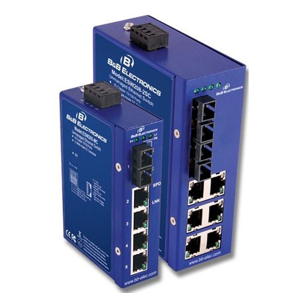 Elinx ESW200 Serie B+B Smartworx Unmanaged Ethernet Switches