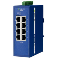 SE408 Smart Managed Industrie Switch von B+B SmartWorx mit 8 10/100Mbps Ports.