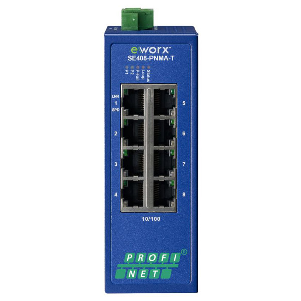 SE408-PNME-T Smart Managed Ethernet Switch von B+B SmartWorx mit PROFINET Unterstützung.