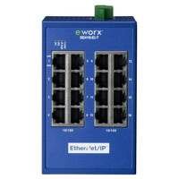 eWorx SE46-EI-T Smart Managed EtherNet/IP Industrie Switch mit 16 Ports von B+B SmartWorx.