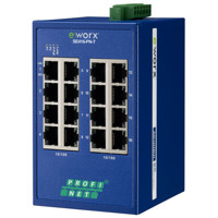 SE416-PN-T Industrie Switch mit 16 Ports und PROFINET Unterstützung von B+B SmartWorx.