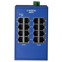 SE416 Smart Managed Industrie Switch von B+B SmartWorx mit 16 Ports für industrielle Protokolle.