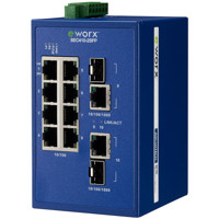 eWorx SEC410-2SFP Managed Industrie Switch mit 10 Ports (2 SFP Ports) von B+B SmartWorx.