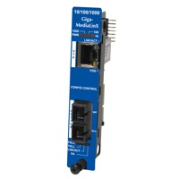 Der IMCV-Giga-MediaLinX von B+B SmartWorx ist ein Ethernet zu Glasfaser Medienkonverter.