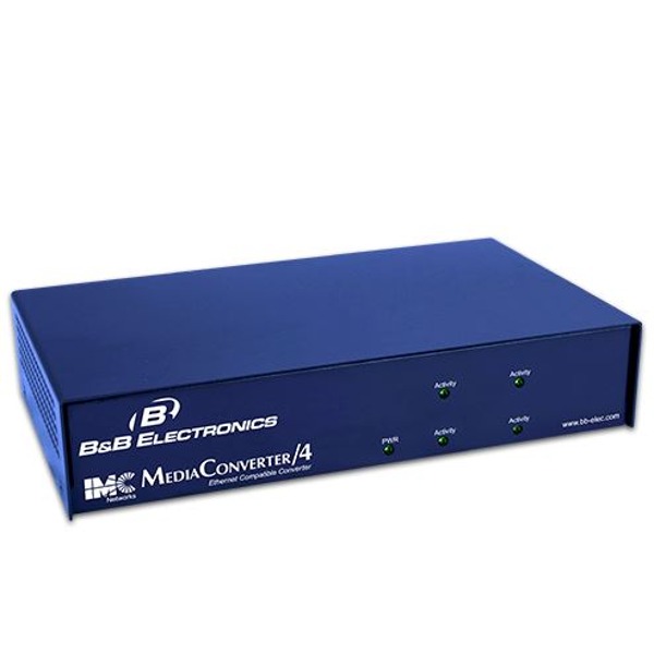 Der MediaConverter/4 von B+B SmartWorx ist eine modularer 4-Slot Medienkonverter.