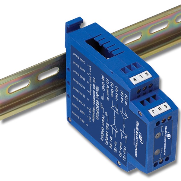 Der 485OPDR von B+B SmartWorx ist ein Optical RS-422/485 Isolator.