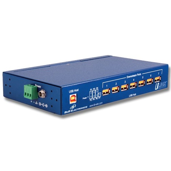 Der UHR207 von B+B SmartWorx ist ein 7 Port USB Hub.