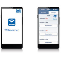 Interface der BlueNet App von Bachmann für BN1500 Steckdosenleisten am Smartphone.