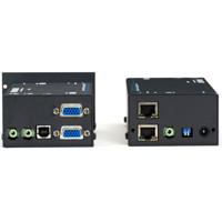 ACU5250A-R2 Dual-Head VGA CATx KVM Extender von Black Box von hinten