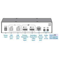 ACU5800A Single/Dual Head Catx Extender mit USB, RJ45, Audio und DisplayPort Anschlüssen von Black Box Transmitter Ports