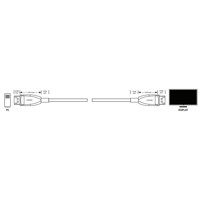 AOC-HL-DP4-XXX aktive optische Kabelreihe mit DisplayPort 1.4, 8K Videoauflösung und LSZH Kabelummantelung von Black Box Zeichnung