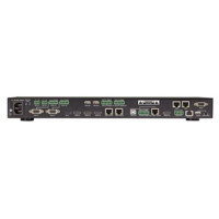 Rückseite des AVSC-0802H 8x2 Presentation Switcher mit VGA, HDBaseT, HDMI, DisplayPort und DVI (mit Adapter) von Black Box