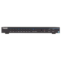 AVSC-0802H ist ein 8x2 Presentation Switcher mit VGA, HDBaseT, HDMI, DisplayPort und DVI (mit Adapter) von Black Box von vorne