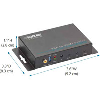 AVSC-VGA-HDMI-R2 VGA-zu-HDMI Scaler für das Konvertieren von VGA zu HDMI von Black Box Größe