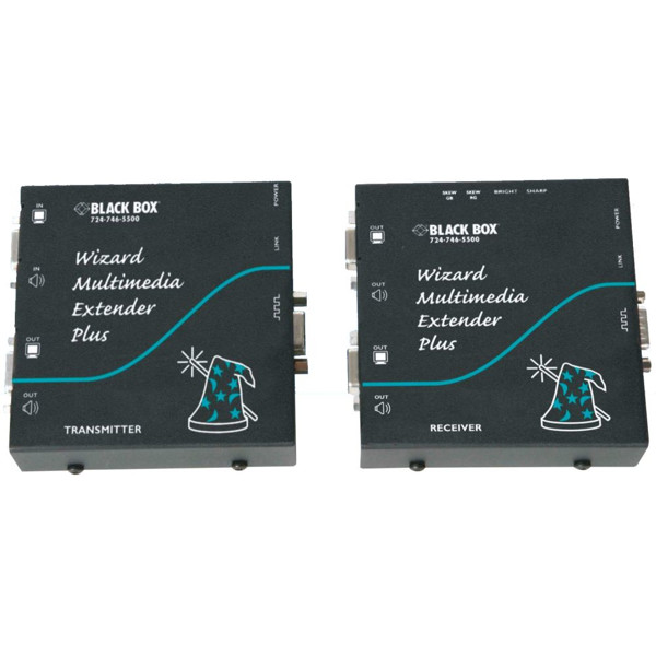 AVU6010A Wizard MM Extender und Splitter für VGA Auflösungen bis 1920 x 1200 von Black Box