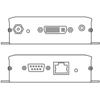 AVX-DVI-TP-100M XR DVI-D Extender mit Audio, HDCP und RS232 von Blackbox Receiver Zeichnung