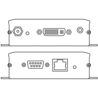 AVX-DVI-TP-100M XR DVI-D Extender mit Audio, HDCP und RS232 von Blackbox Transmitter Zeichnung
