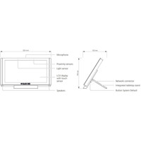 CB-TOUCH12-T ControlBridge Touchpanel mit einem 12 Zoll Display von Black Box Zeichnung