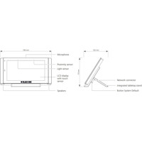 CB-TOUCH7-T ControlBridge Touchpanel mit einem 7 Zoll Display von Black Box Zeichnung