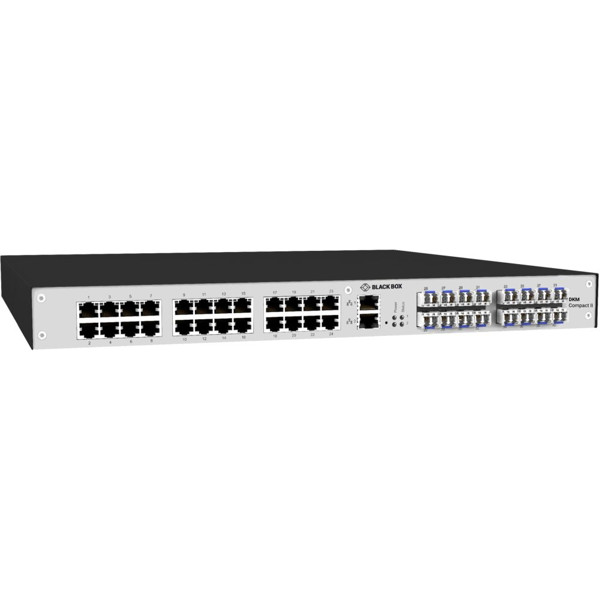 ACXC24FH16-1G40-Port DKM Compact II Hybrid Matrix KVM Switch mit 24x CATx und 16x Glasfaser 1 Anschlüssen von Black Box