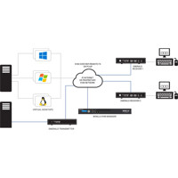 EMD2000SE-DP-T Emerald SE DisplayPort Anwendungsdiagramm von Black Box