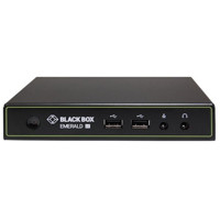 Die Receiver Vorderseite des Emerald SE DVI IP basierten KVM Extender mit Full HD, Virtual Machine und V-USB 2-0 von Black Box  