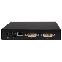Die Receiver Rückseite des Emerald SE DVI IP basierten KVM Extender mit Full HD, Virtual Machine und V-USB 2-0 von Black Box 