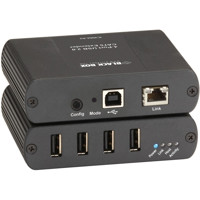 IC400A-R2 4-Port USB Extender über CATx mit bis zu 100 m Reichweite von Black Box Front