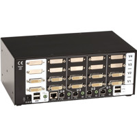 KV2204A ServSwitch Wizard Dual Head DVI Dual Link KVM Switch für 4x Computer von Black Box Anschlüsse