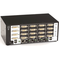 KV2404A ServSwitch Wizard Quad-Head DVI Dual Link KVM Switch für bis zu 4x Computer von Black Box Ports