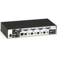 KV3004A ServSwitch Wizard 4-Port Single-Head VGA KVM Switch von Black Box Anschlüsse