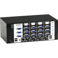 KV3304A 4-Port ServSwitch Wizard VGA Triple Head Desktop KVM Switch von Black Box Anschlüsse