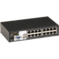 KV4161A 16-Port ServSwitch CX Quad IP KVM Switch mit RJ45 Ethernet Anschlüssen von Black Box Anschlüsse