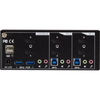KV6222DP 2-Port Dual Monitor 4K60 DisplayPrort 1.2 KVM Switch von Black Box Back
