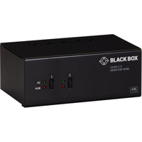 KV6222H 2-Port Dual Monitor 4K60 HDMI KVM Switch mit einem 2-Port USB 3.0 Hub von Black Box