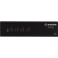 KV6224DP 4K60 DisplayPort 1.2 KVM Switch für 4x Dual Monitor Computer von Black Box Front