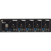KV6224DPH Dual Display HDMI 2.0/DisplayPort 1.2 KVM Switch mit einem 2-Port USB 3.0 Hub von Black Box Back