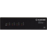 KV6224DPH Dual Display HDMI 2.0/DisplayPort 1.2 KVM Switch mit einem 2-Port USB 3.0 Hub von Black Box Front