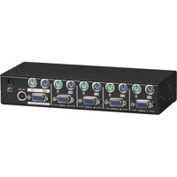 KV7024A 4-Port ServSwitch DT Basic II VGA KVM Switch für PS/2 Computer von Black Box Anschlüsse