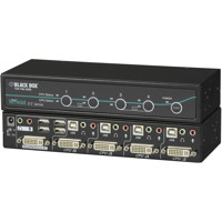 KV9604A 4-Port ServSwitch DT DVI KVM Switch mit transparnten USB 2.0 Anschlüssen von Black Box