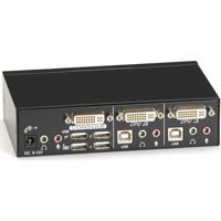 KV9612A Servswitch DT DVI KVM Switch für bis zu 2x Computer von Black Box Back