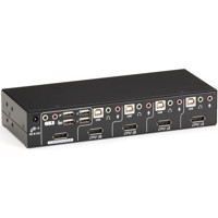 KV9704A 4-Port DisplayPort KVM Switch mit Auflösungen bis 2560 x 1600 von Black Box Anschlüsse