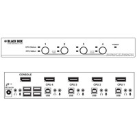 KV9704A 4-Port DisplayPort KVM Switch mit Auflösungen bis 2560 x 1600 von Black Box Zeichnung