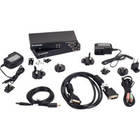 KVXLC-100-R2 CATx KVM Extender für DVI, RS232, USB und Audio Signalverlängerung von Black Box Lieferinhalt