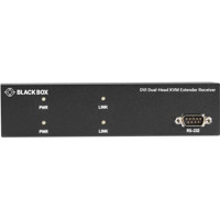 KVXLC-200-R2 Dual-Head DVI-I KVM Extender für das Übertragen der Signale über CATx von Black Box Receiver Front