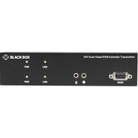 KVXLC-200-R2 Dual-Head DVI-I KVM Extender für das Übertragen der Signale über CATx von Black Box Transmitter Front