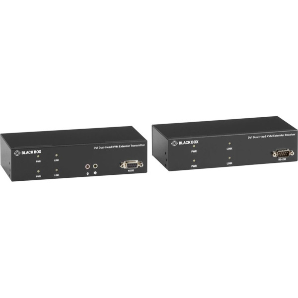 KVXLCF-200-R2 Dual-Head KVM Glasfaser Extender für DVI-Videosignale von Black Box