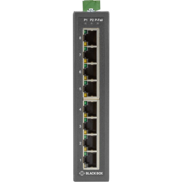 Back Box Rj45 LBH3080A Black Box Unmanaged 8-Port Fast Ethernet Switch - BellEquip