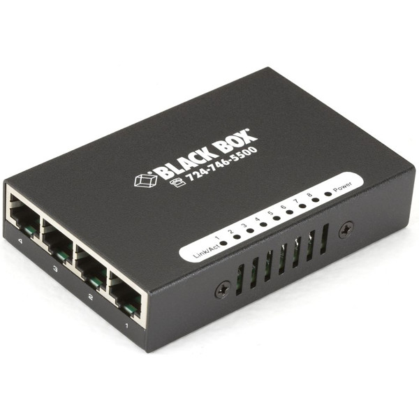 LBS008AE Unmanaged Desktop Switch mit USB Stromversorgung von 8x Ethernet Ports von Black Box