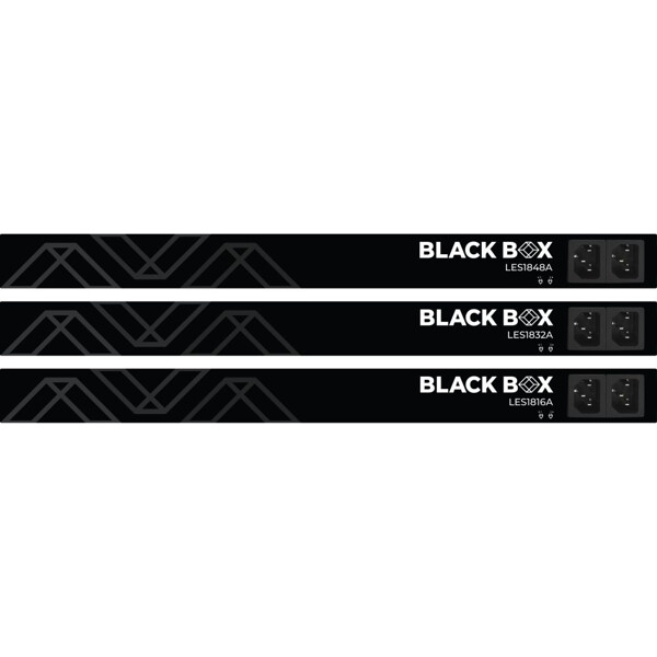 LES18 Smart Serie Black Box sichere Konsolenserver mit 16x, 32x oder 48x Ethernet Ports von vorne